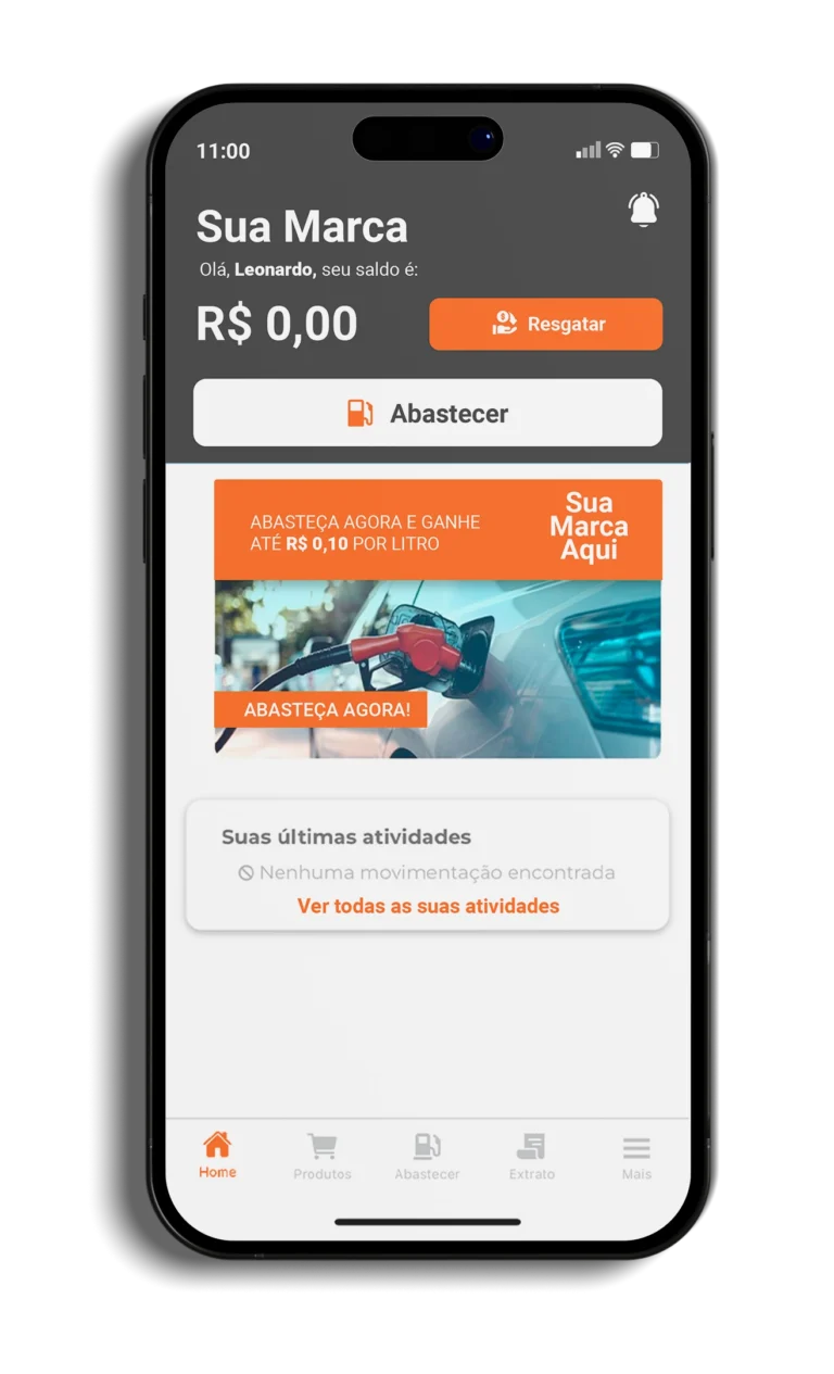 App de fidelidade com a marca do cliente